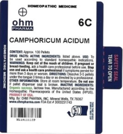Md Tube Label (Camphoricum Acidum   Md Tube Label)